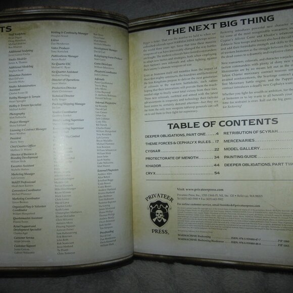 Warmachine RPG Softcover Book Reckoning 2409A6 - Picture 5 of 9